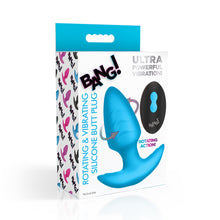 Load image into Gallery viewer, Rotating and Vibrating Silicone Butt Plug - Blue-7