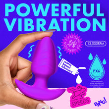 Load image into Gallery viewer, Rotating and Vibrating Silicone Butt Plug - Purple-5