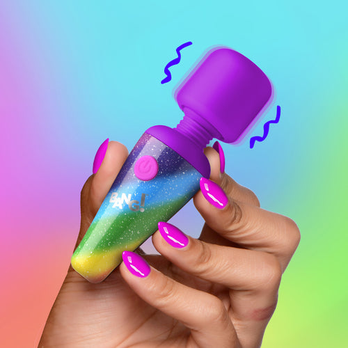 Rainbow Mini Silicone Wand-0