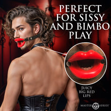 Load image into Gallery viewer, Juicy Lips Silicone Open Mouth Gag - Red-3