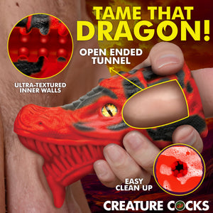 Dragon Tamer Silicone Stroker - Red-1