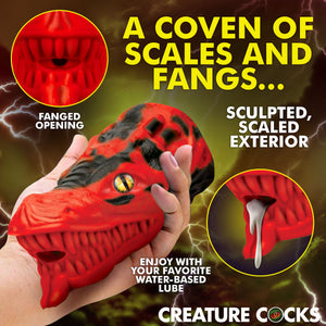 Dragon Tamer Silicone Stroker - Red-2