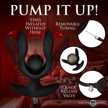 Load image into Gallery viewer, Dark Pearl Inflatable Vibrating Butt Plug-2