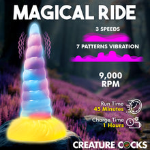 Load image into Gallery viewer, Unicorn Glow-in-the-Dark Vibrating Silicone Dildo-2