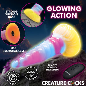 Unicorn Glow-in-the-Dark Vibrating Silicone Dildo-1