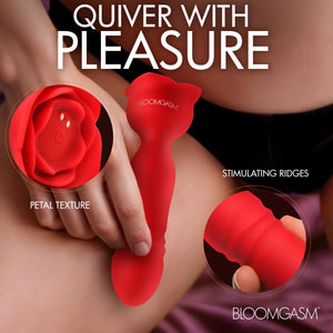 Rose Delight Silicone Thrusting Vibrator-1