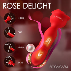 Rose Delight Silicone Thrusting Vibrator-2