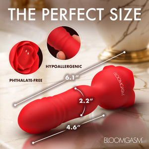 Rose Delight Silicone Thrusting Vibrator-5