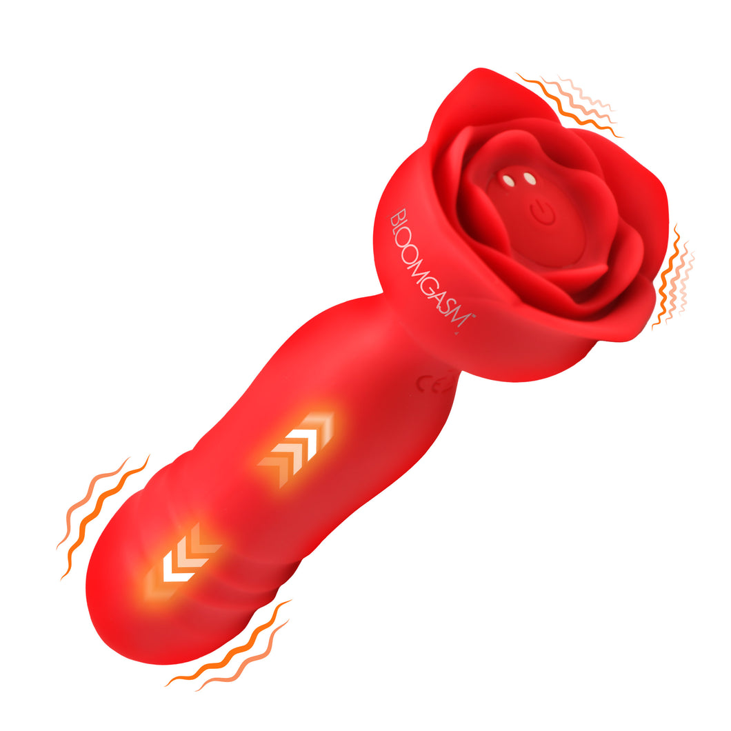 Rose Delight Silicone Thrusting Vibrator-0