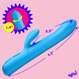 Rotating Beaded Silicone Rabbit Vibrator-4