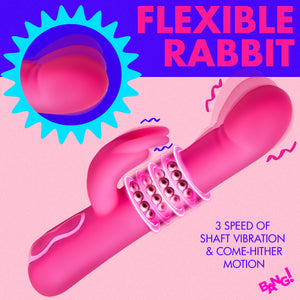 Come-Hither Beaded Silicone Rabbit Vibrator-2