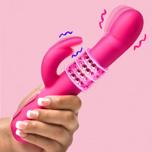 Load image into Gallery viewer, Come-Hither Beaded Silicone Rabbit Vibrator-0