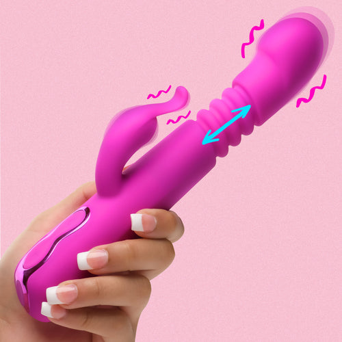 Thrusting Silicone Rabbit Vibrator-0