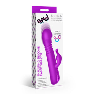 Thrusting Silicone Rabbit Vibrator-5