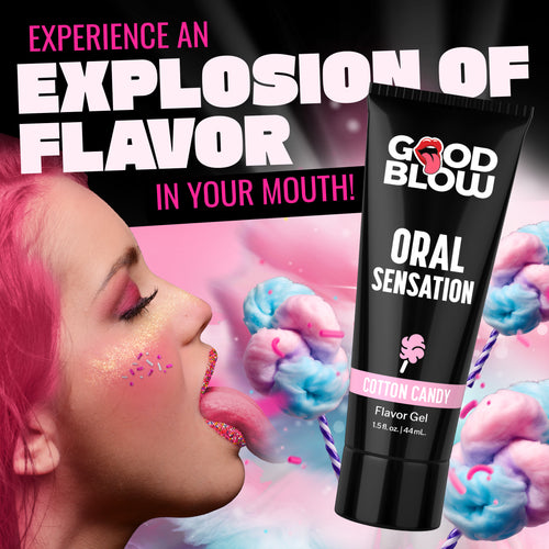 Oral Sensation Flavor Gel POP Display Strawberry/Cotton Candy-1