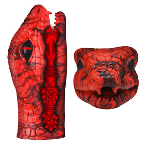 Serpentine Stroker Silicone Masturbator - Red-4