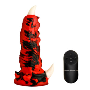 Red Talon Vibrating Silicone Dildo-3