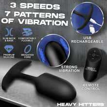 Load image into Gallery viewer, Vibrating Large Weighted Silicone Anal Plug-1