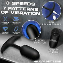 Load image into Gallery viewer, Vibrating Weighted Silicone Anal Plug-1