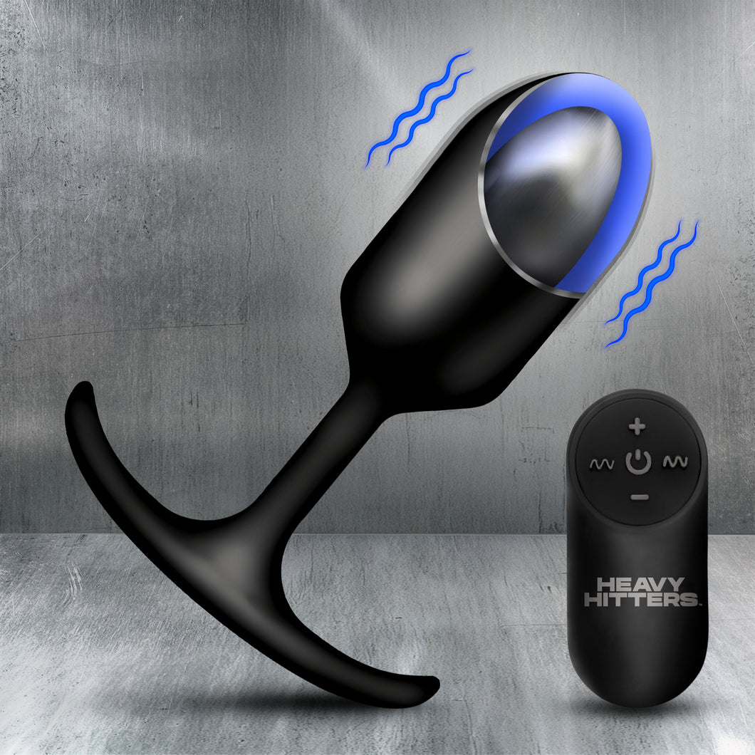 Vibrating XL Weighted Silicone Anal Plug-0