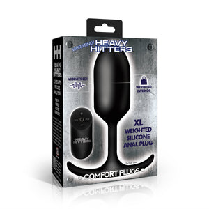 Vibrating XL Weighted Silicone Anal Plug-4