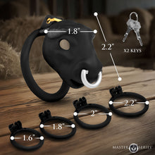 Load image into Gallery viewer, Bull Chastity Cage - Black-3