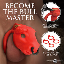 Load image into Gallery viewer, Bull Chastity Cage - Red-1