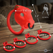 Load image into Gallery viewer, Bull Chastity Cage - Red-3