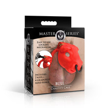 Load image into Gallery viewer, Bull Chastity Cage - Red-5