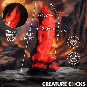 Dragon Thrust Thrusting & Vibrating Silicone Dildo-3
