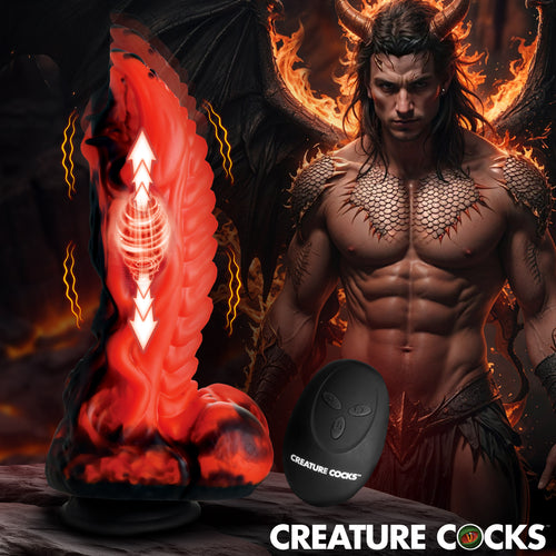 Dragon Thrust Thrusting & Vibrating Silicone Dildo-0