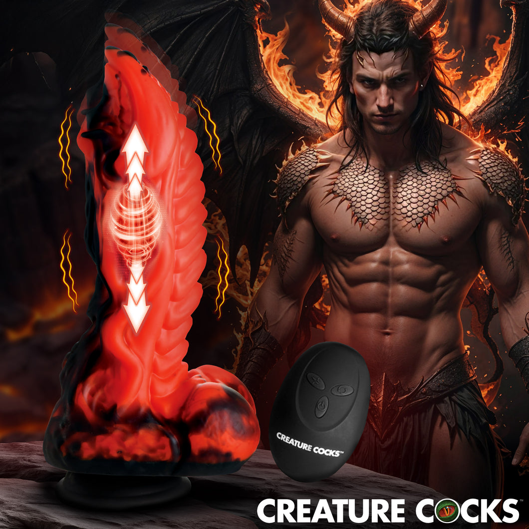 Dragon Thrust Thrusting & Vibrating Silicone Dildo-0