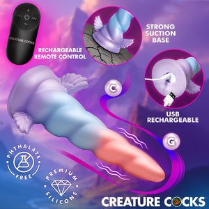 Deluxe Dream Rider Vibrating Unicorn Silicone Dildo-1