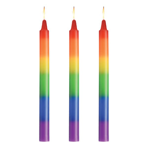 Pride Candles Rainbow Drip Candle Set of 3-3