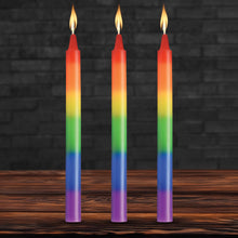 Load image into Gallery viewer, Pride Candles Rainbow Drip Candle Set of 3-0