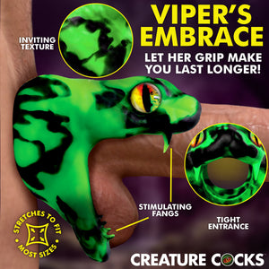Master Cobra Silicone Cock Ring - Green-1