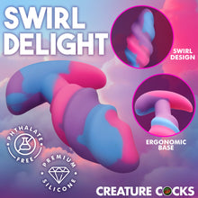 Load image into Gallery viewer, Unicorn Swirl Silicone Butt Plug - Small-1