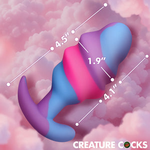 Unicorn Swirl Silicone Butt Plug - Large-2