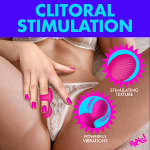 Silicone Finger Vibrator - Pink-2
