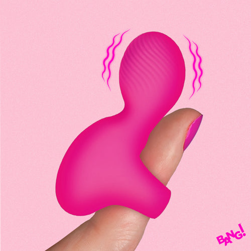 Silicone Finger Vibrator - Pink-0