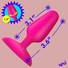 Load image into Gallery viewer, Flexible Vibrating Silicone Butt Plug - Pink-3