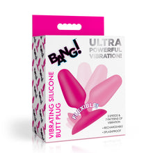 Load image into Gallery viewer, Flexible Vibrating Silicone Butt Plug - Pink-5