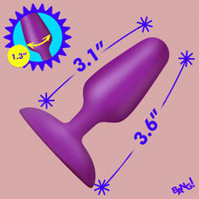 Load image into Gallery viewer, Flexible Vibrating Silicone Butt Plug - Purple-3