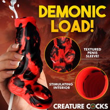 Load image into Gallery viewer, Hell Hound Squirting Silicone Penis Enhancer - Red-1