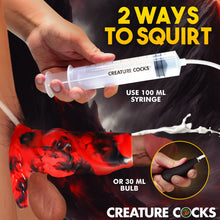 Load image into Gallery viewer, Hell Hound Squirting Silicone Penis Enhancer - Red-2