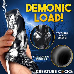 Night Prowler Squirting Silicone Penis Enhancer - Silver-1