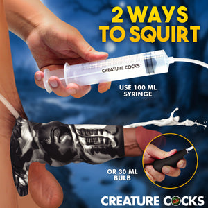 Night Prowler Squirting Silicone Penis Enhancer - Silver-2