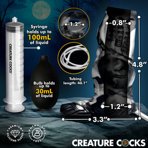 Night Prowler Squirting Silicone Penis Enhancer - Silver-3