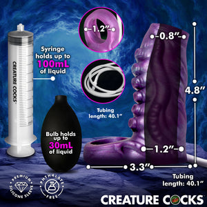 Tentacle Squirting Silicone Penis Enhancer - Purple-3