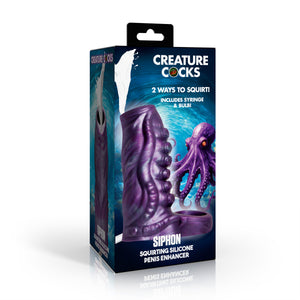 Tentacle Squirting Silicone Penis Enhancer - Purple-5